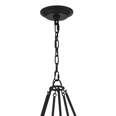 Bailey 8 Light Matte Black Chandelier Chandelier Crystorama