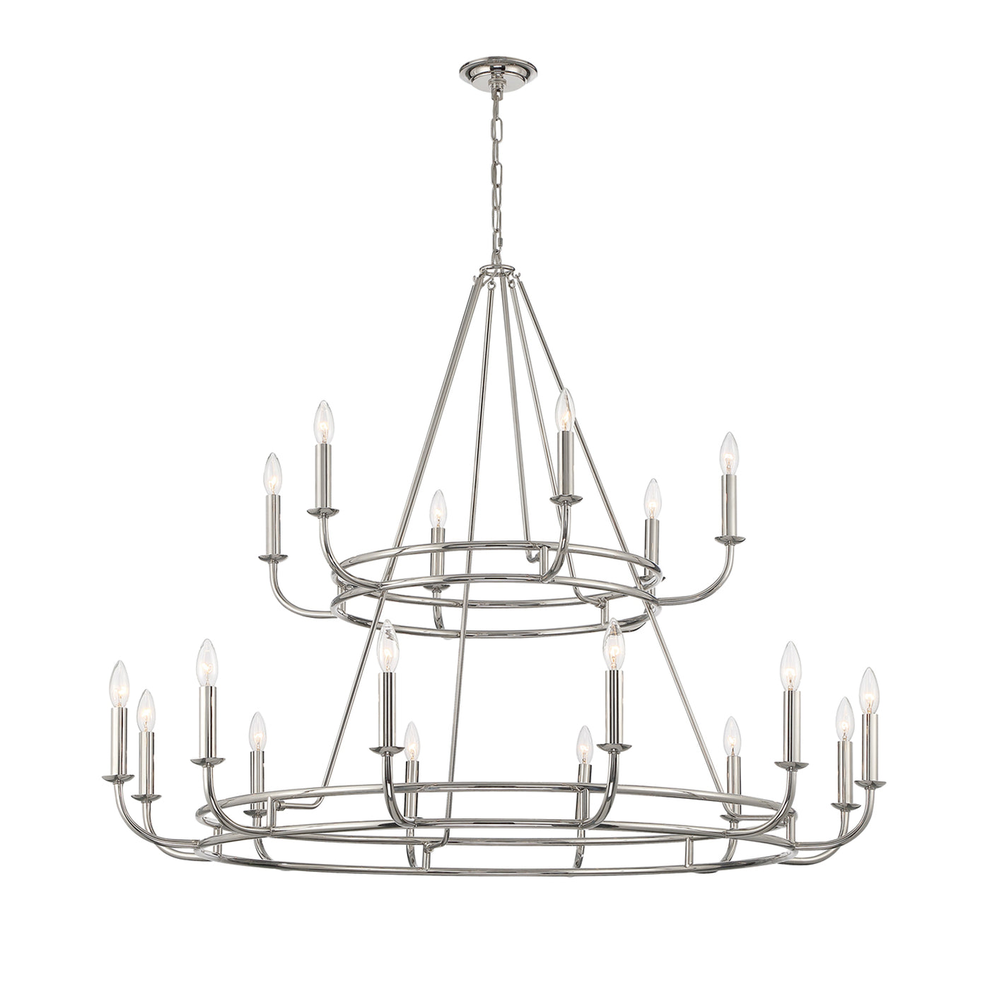 Bailey 18 Light Polished Nickel Chandelier Chandelier Crystorama