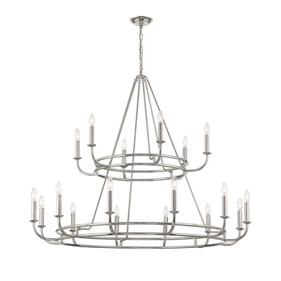 Bailey 18 Light Polished Nickel Chandelier Chandelier Crystorama