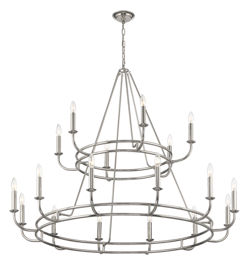 Bailey 18 Light Polished Nickel Chandelier Chandelier Crystorama