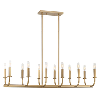 Bailey 12 Light Aged Brass Chandelier Chandelier Crystorama