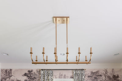 Bailey 12 Light Aged Brass Chandelier Chandelier Crystorama