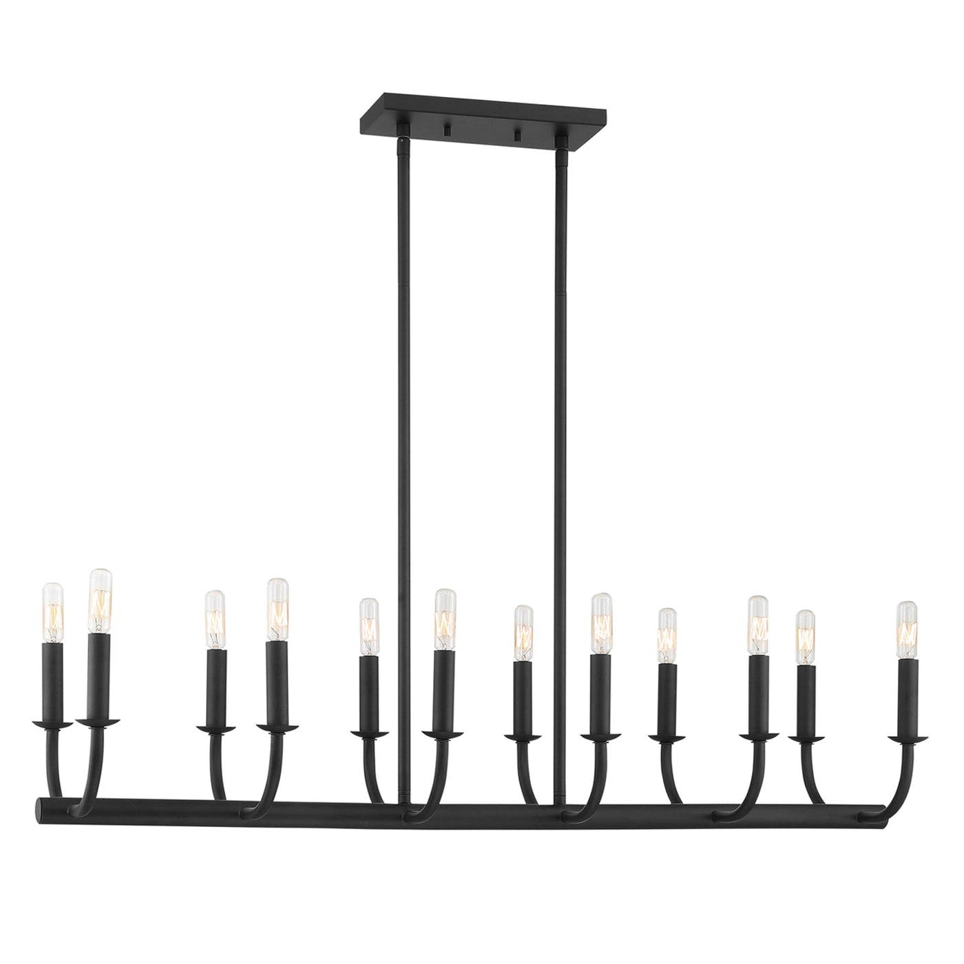 Bailey 12 Light Matte Black Chandelier Chandelier Crystorama