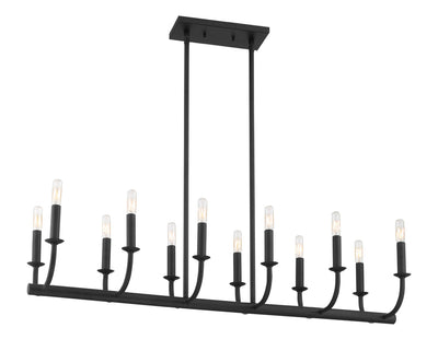 Bailey 12 Light Matte Black Chandelier Chandelier Crystorama