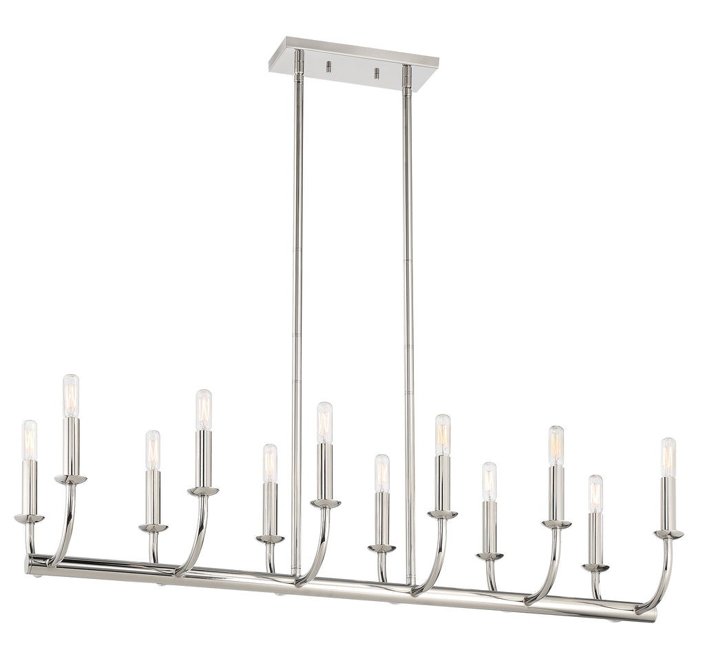 Bailey 12 Light Polished Nickel Chandelier Chandelier Crystorama