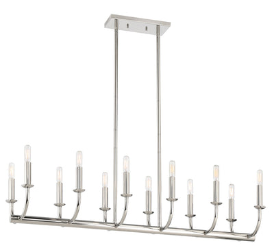 Bailey 12 Light Polished Nickel Chandelier Chandelier Crystorama