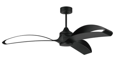 60"  Bandeaux Fan Flat Black, Flat Black Finish Blades, light kit Included (Optional) Ceiling Fan CRAFTMADE