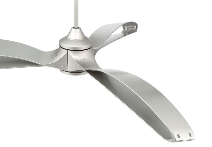 60"  Bandeaux Fan Painted Nickel, Painted Nickel Finish Blades, light kit Included (Optional) Ceiling Fan CRAFTMADE