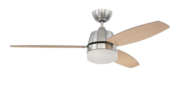 52" Beltre in Brushed Polished Nickel w/ Brushed Nickel/Maple Blades Ceiling Fan CRAFTMADE