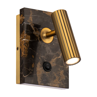 Nexus Reading Light Portable Light 7 inch Black Aged Brass Wall Sconce Modern Forms