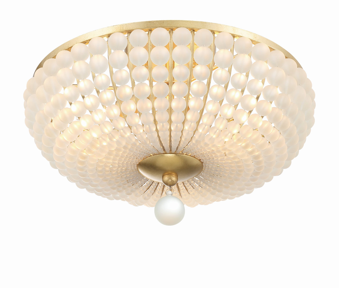 Bella 3 Light Antique Gold Semi Flush Mount Semi Flush Crystorama