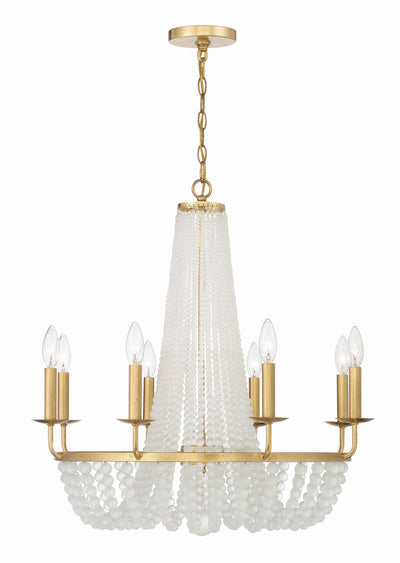 Bella 8 Light Antique Gold Chandelier Chandelier Crystorama