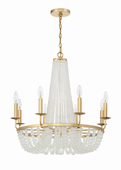 Bella 8 Light Antique Gold Chandelier Chandelier Crystorama