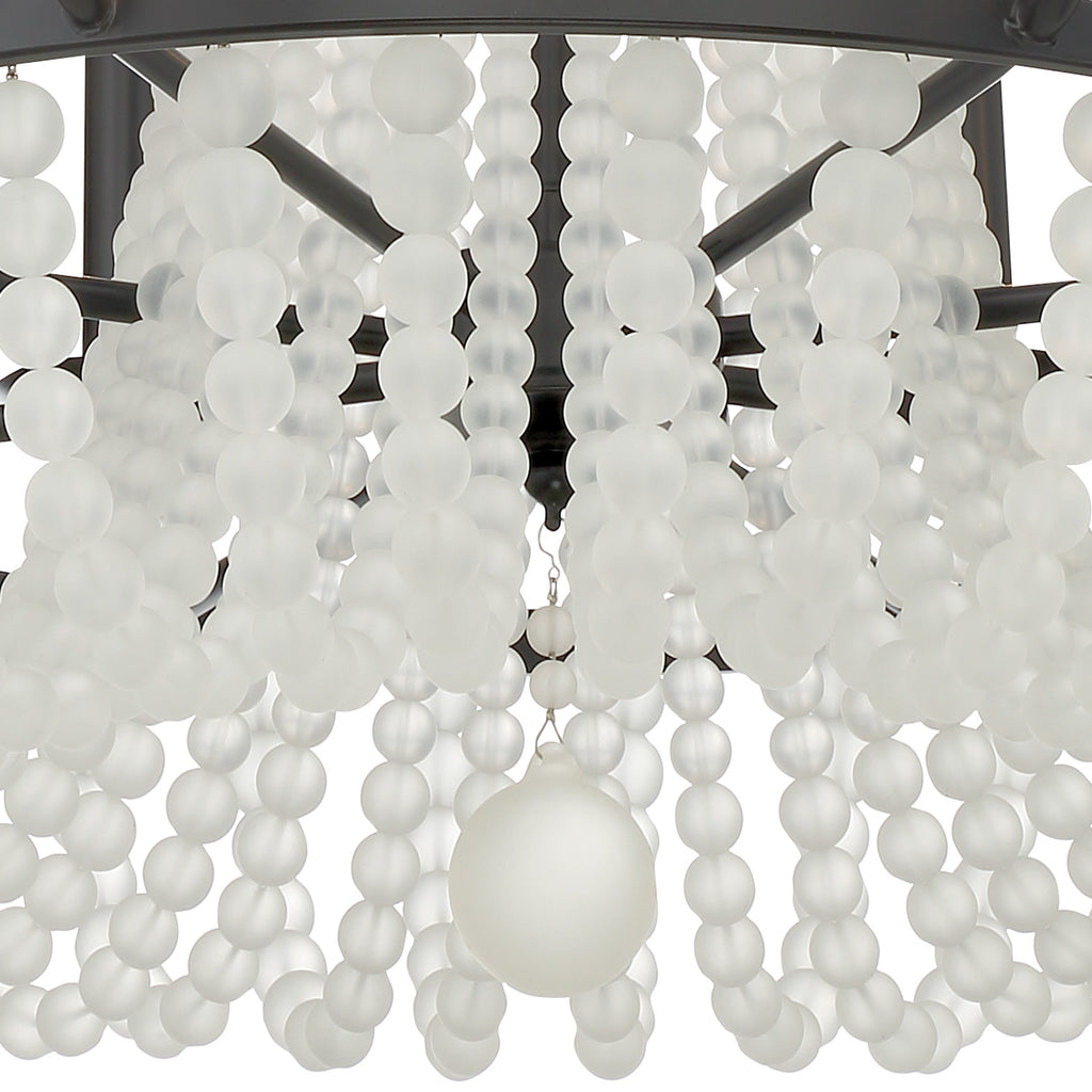 Bella 8 Light Matte Black Chandelier Chandelier Crystorama