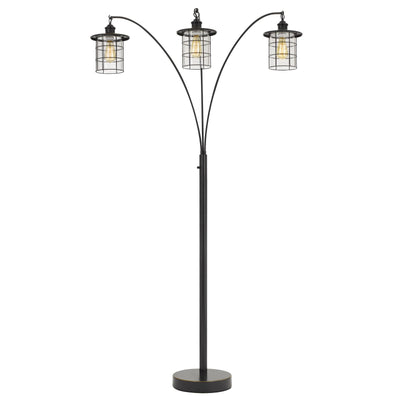 SILVERTON ARC FLOOR LAMP WITH GLASS SHADES (EDISON BULBS INCLUDED)