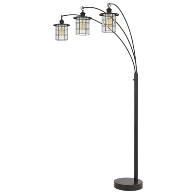 Silverton Arc Floor Lamp With Glass Shades (Edison Bulbs included)