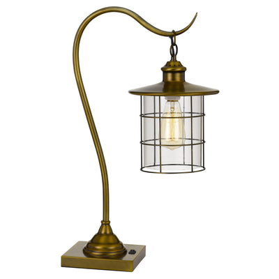 SILVERTON DESK LAMP WITH GLASS SHADE (EDISON BULB INCLUDED)