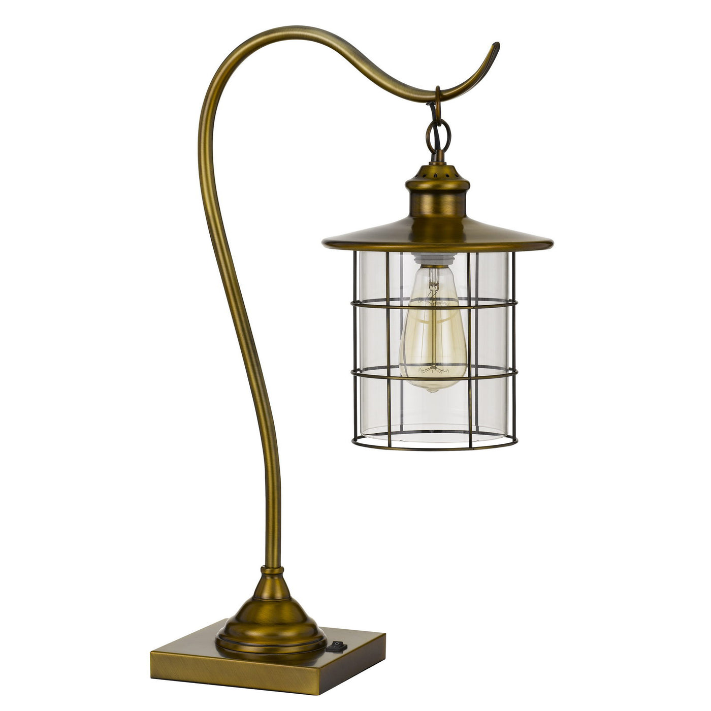 Silverton Desk Lamp With Glass Shade (Edison Bulb included)