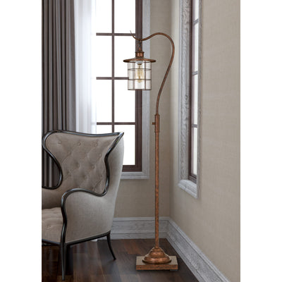 SILVERTON FLOOR LAMP WITH GLASS SHADE (EDISON BULB INCLUDED)