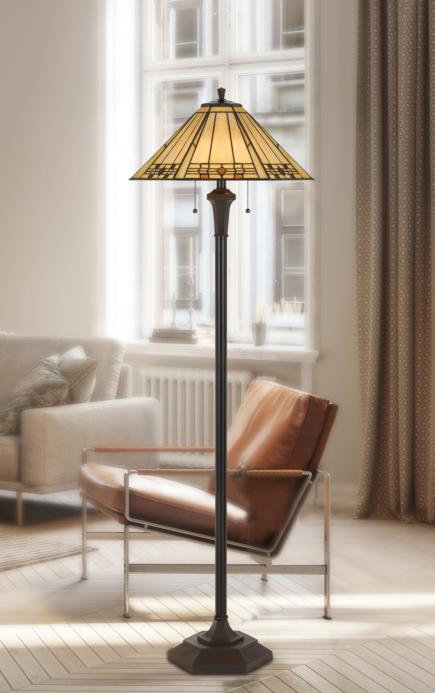 100W X 2 Tiffany Floor Lamp