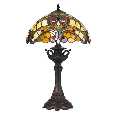 60W X 2 Tiffany Table Lamp