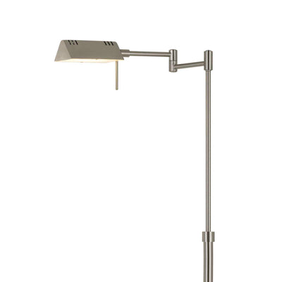 CLEMSON METAL LED 10W, 780 LUMEN, 3K PHARMACY SWING ARM ADJUSTABLE FLOOR LAMP WITH DIMMER SWITCH