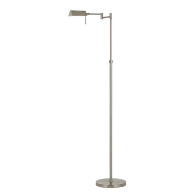 Clemson Metal LED 10W, 780 Lumen, 3K Pharmacy Swing Arm Adjustable Floor Lamp With Dimmer Switch