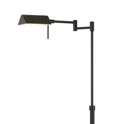 CLEMSON METAL LED 10W, 780 LUMEN, 3K PHARMACY SWING ARM ADJUSTABLE FLOOR LAMP WITH DIMMER SWITCH