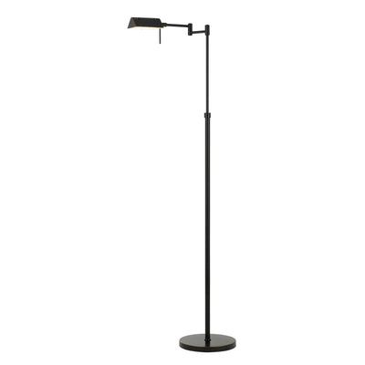 Clemson Metal LED 10W, 780 Lumen, 3K Pharmacy Swing Arm Adjustable Floor Lamp With Dimmer Switch