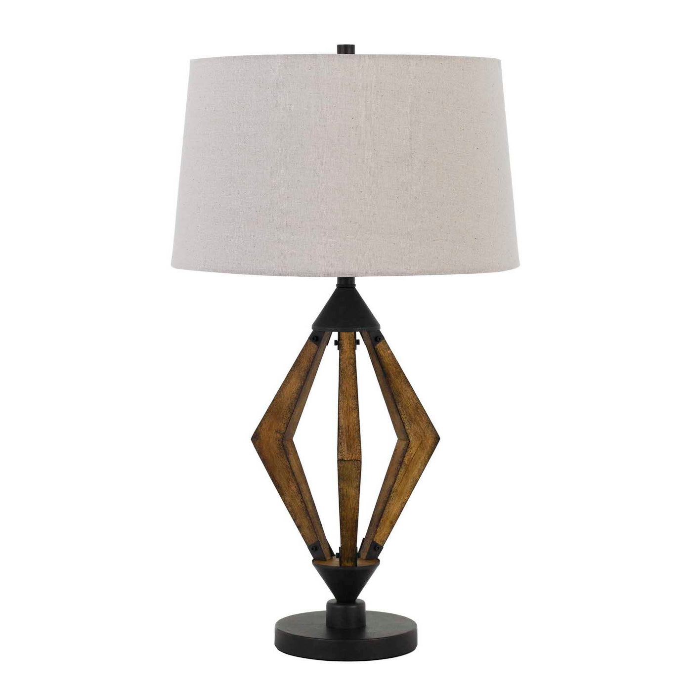 Valence 150W 3 Way Metal/Pine Wood Table Lamp