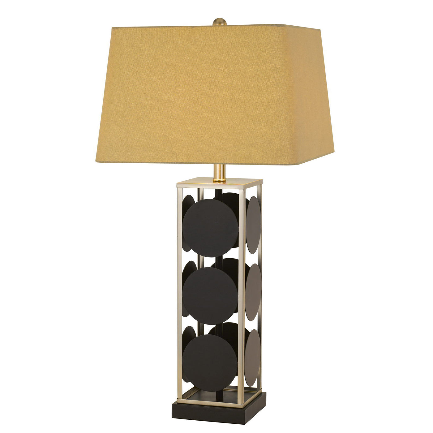 HANSON METAL TABLE LAMP WITH SQUARE FABRIC SHADE