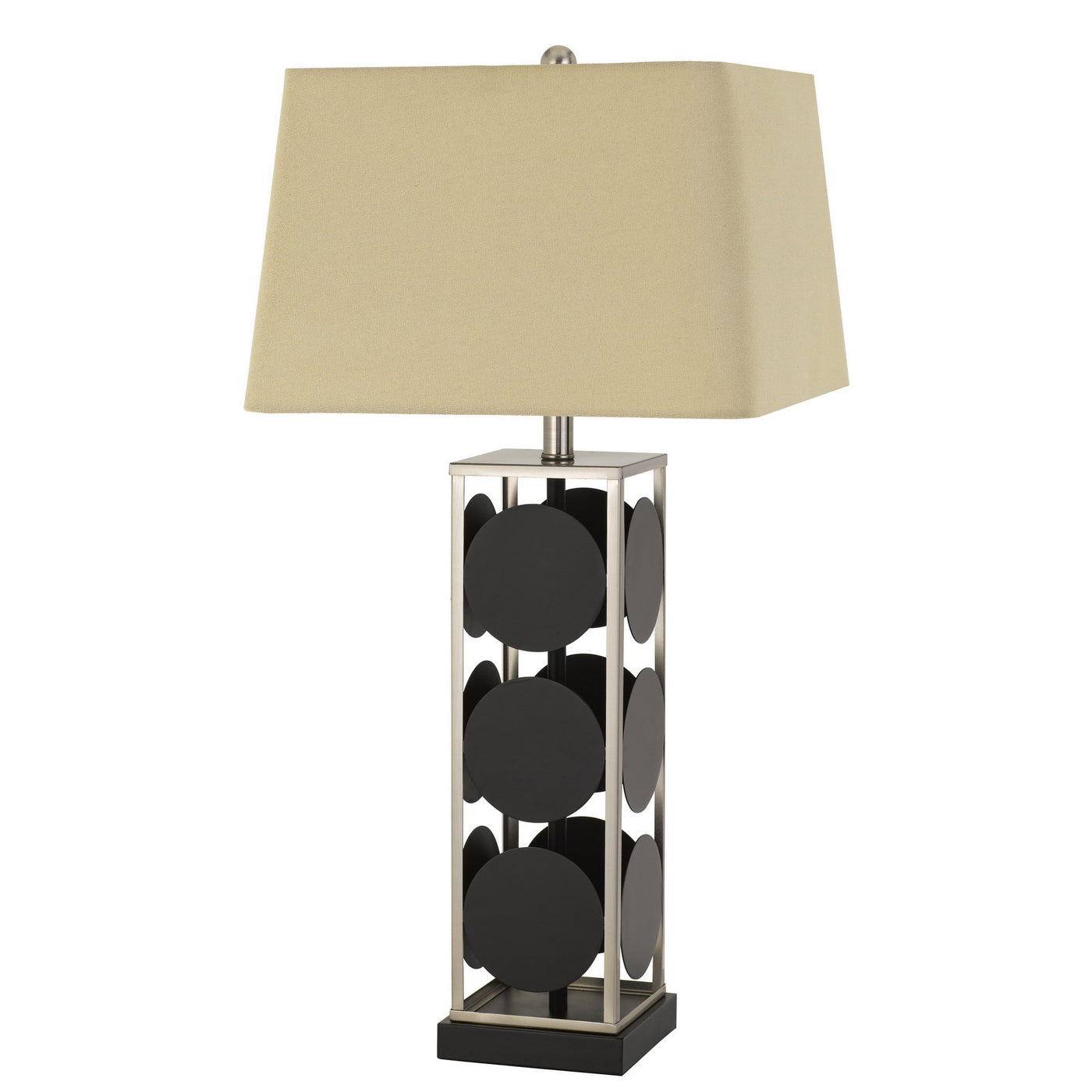 Hanson Metal Table Lamp With Square Fabric Shade