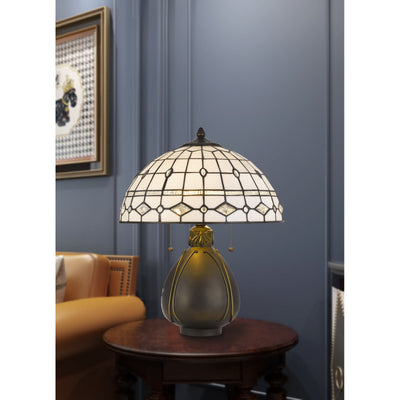 60W X 2 TIFFANY TABLE LAMP