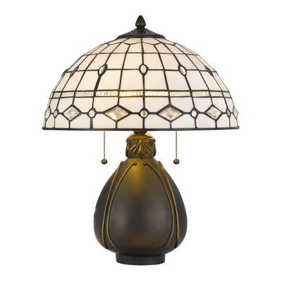 60W X 2 TIFFANY TABLE LAMP