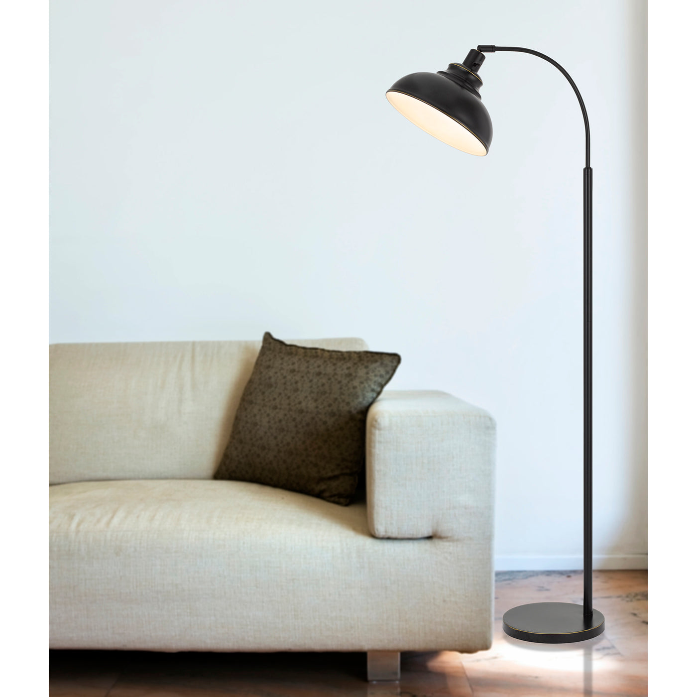 60W DIJON ADJUSTABLE METAL FLOOR LAMP WITH WEIGHT BASE AND ON OFF SOCKET SWITCH