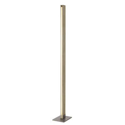 COLMAR INTEGRATED LED RUBBER WOOD FLOOR LAMP WITH DIMMER CONTROL. 24W, 2100 LUMEN, 3000K.