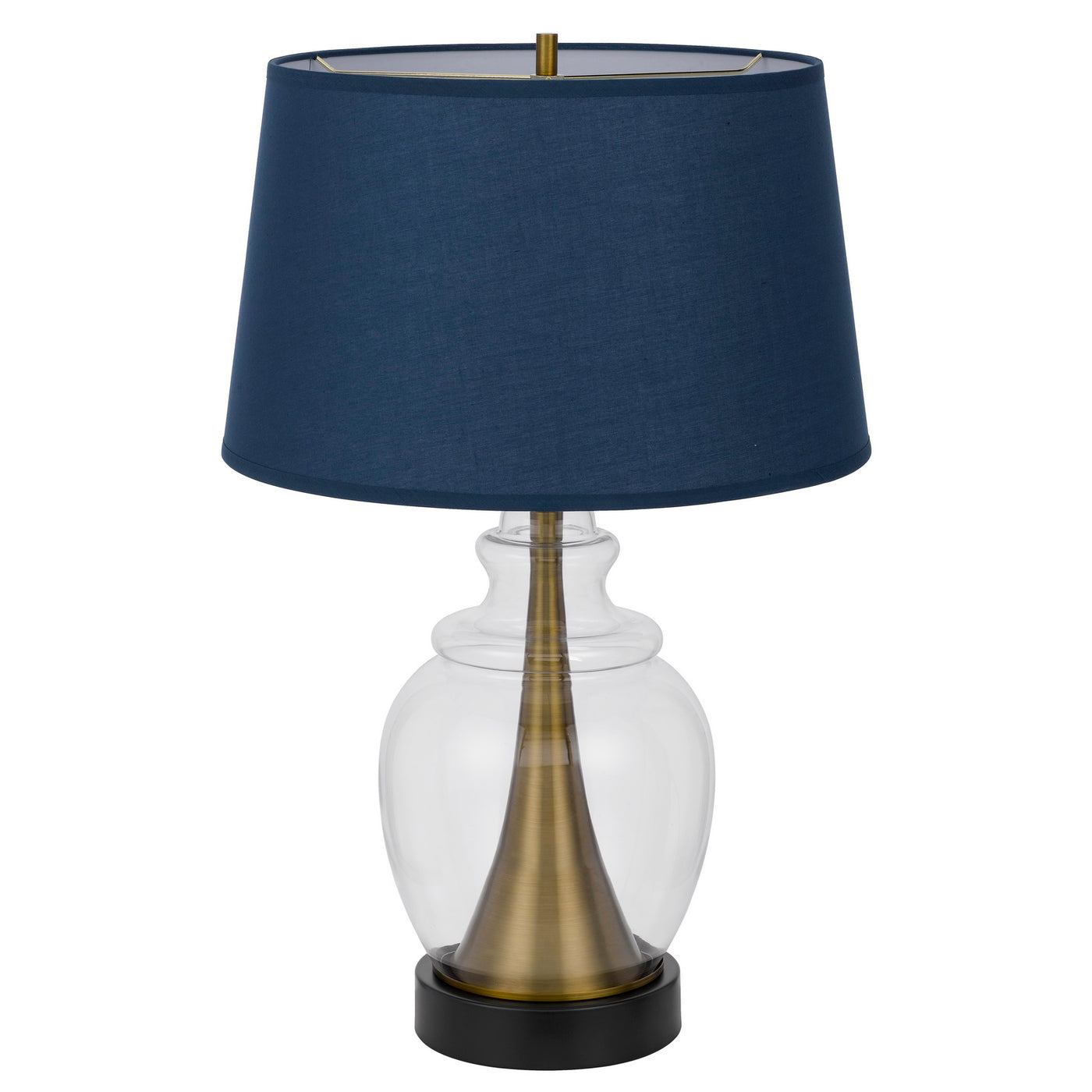 CUPOLA GLASS/METAL TABLE LAMP