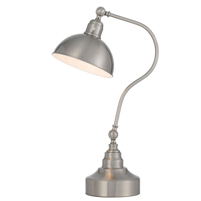 INDUSTRIAL ADJUSTABLE METAL DOWNBRIDGE DESK LAMP WITH HALF DOME METAL SHADE