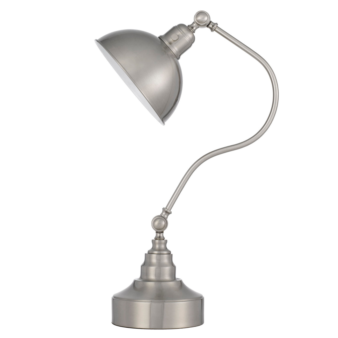 INDUSTRIAL ADJUSTABLE METAL DOWNBRIDGE DESK LAMP WITH HALF DOME METAL SHADE