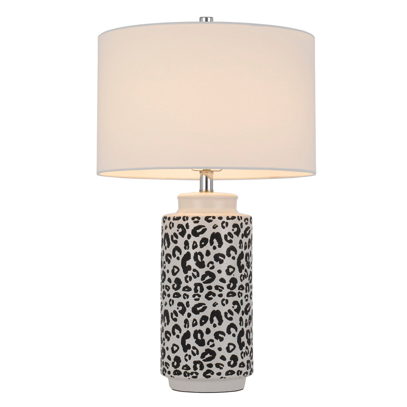 EXETER CERAMIC TABLE LAMP WITH HARDBACK DRUM SHADE