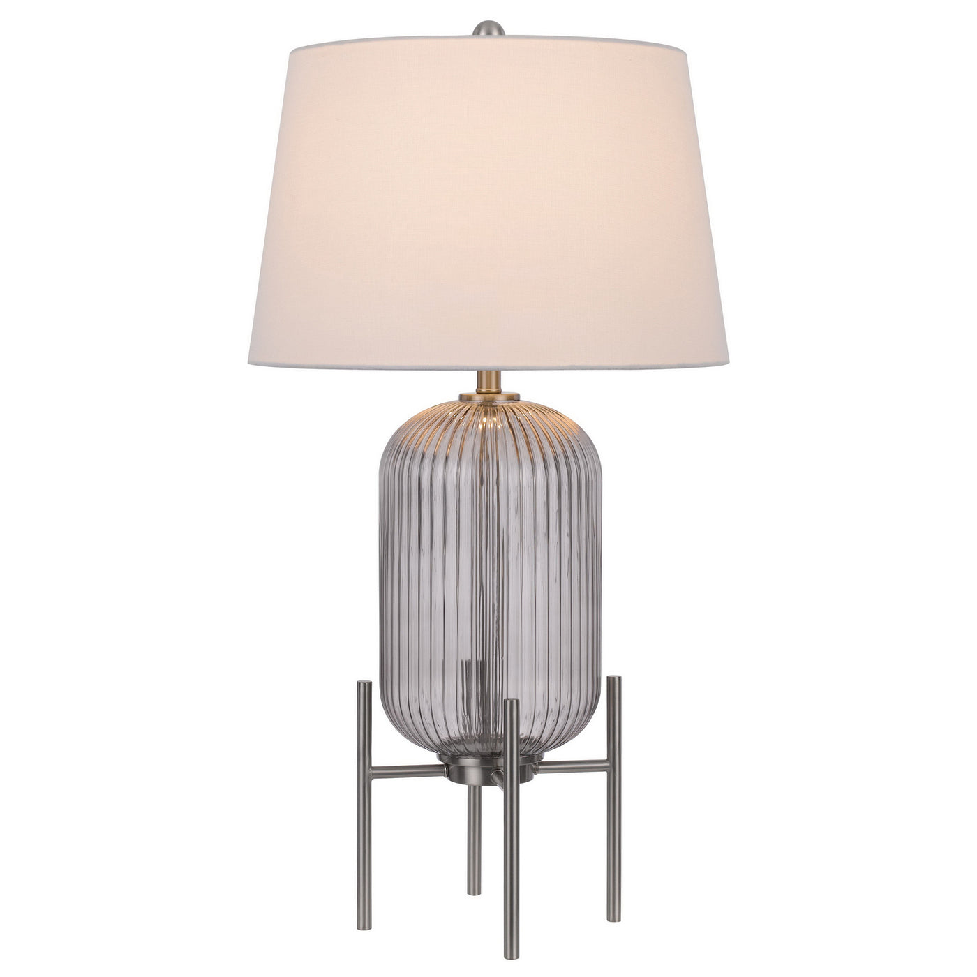 150W 3 WAY BELLEVILLE FLUTED GLASS TABLE LAMP