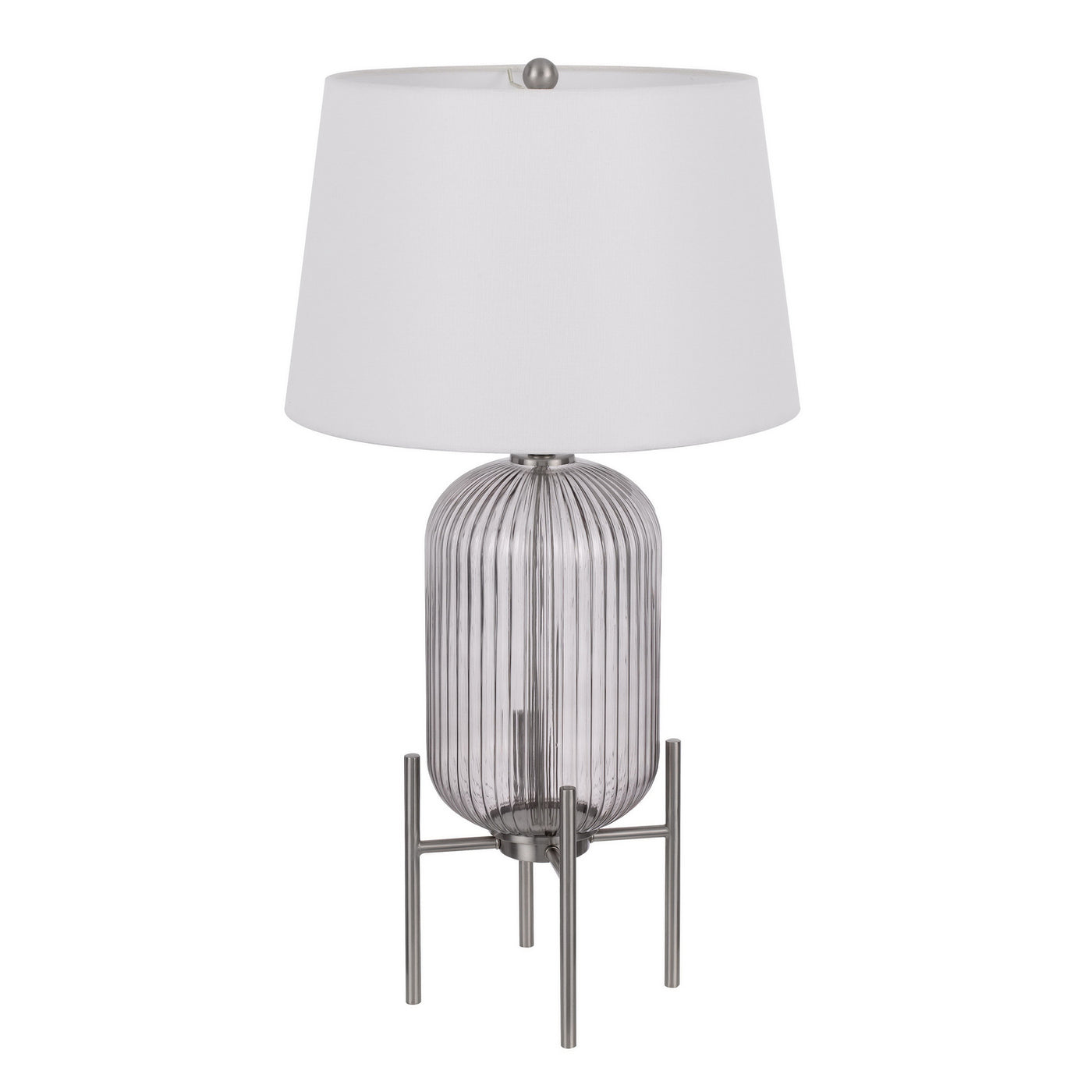 150W 3 WAY BELLEVILLE FLUTED GLASS TABLE LAMP