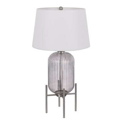 150W 3 WAY BELLEVILLE FLUTED GLASS TABLE LAMP