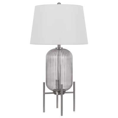 150W 3 way Belleville fluted glass table lamp