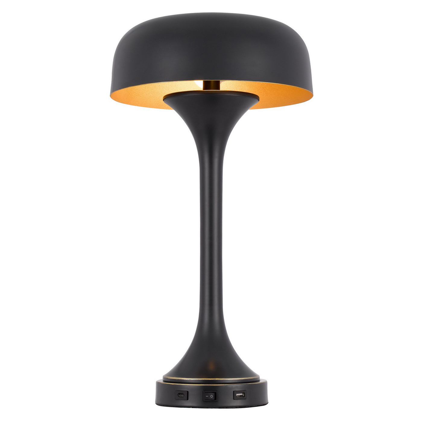 40W X 2 MUSHROOM CLOUD METAL DESK LAMP WITH 1 USB AND 1 TYPE C USB CHARGING PORTS