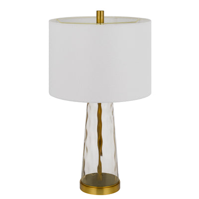 100W HEBER GLASS TABLE LAMP. PRICED AND SOLD AS PAIRS