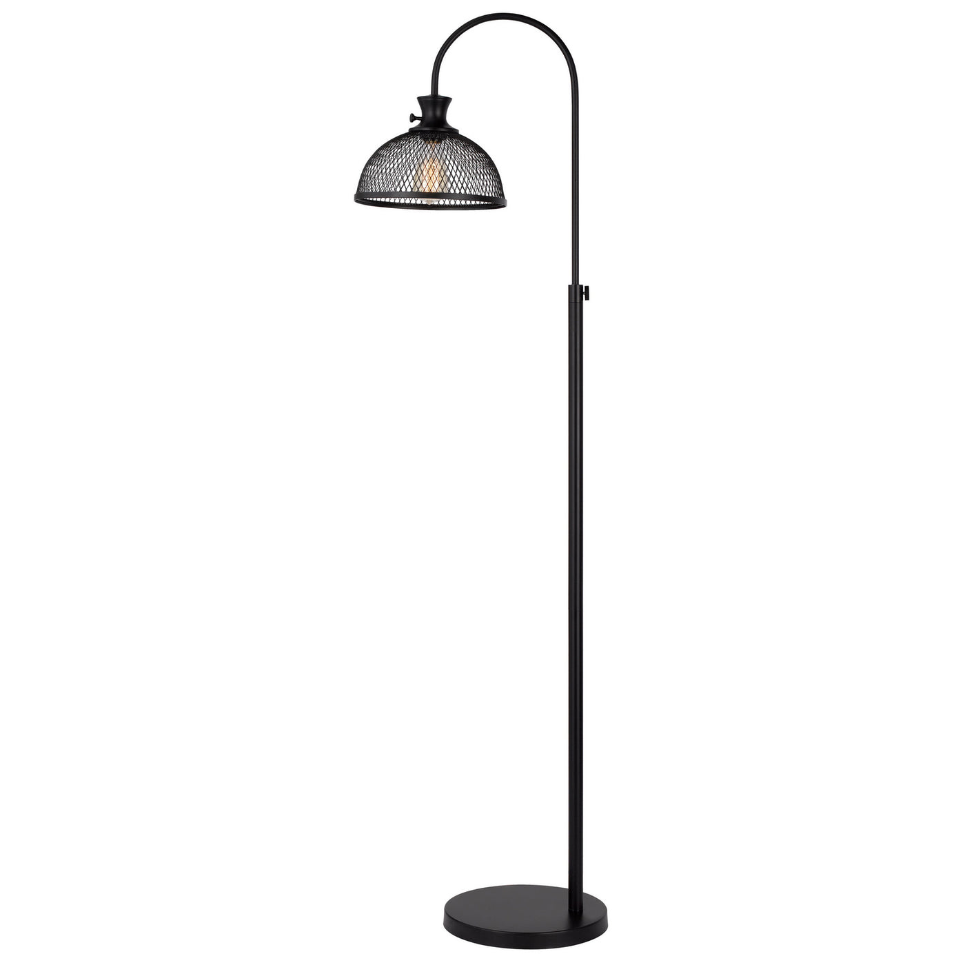 60W LEWISTON METAL DOWNBRIDGE ADJUSTABLE FLOOR LAMP WITH MESH SHADE