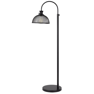 60W LEWISTON METAL DOWNBRIDGE ADJUSTABLE FLOOR LAMP WITH MESH SHADE