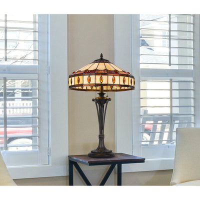 60W X 2 TIFFANY TABLE LAMP