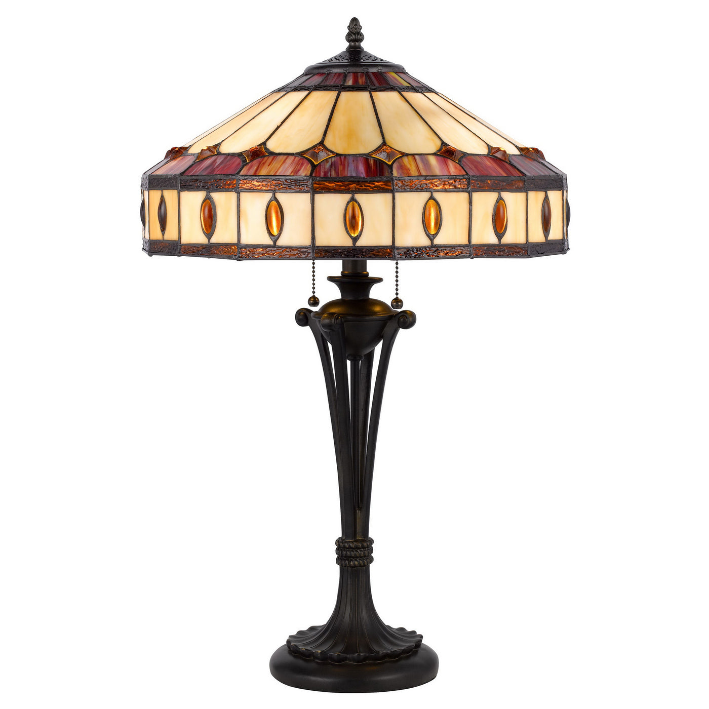 60W x 2 Tiffany table lamp